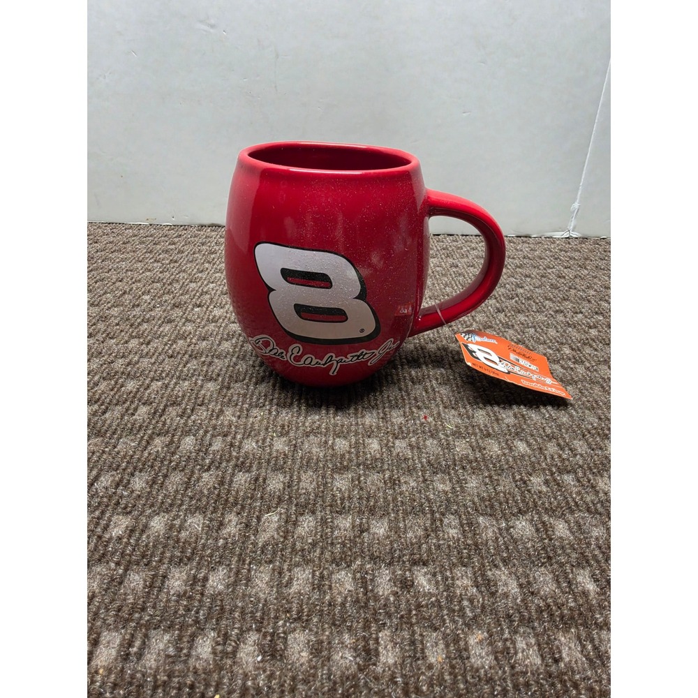 NASCAR Dale Earnhardt Jr #8 Red Ceramic Coffee Mug RM Palmer 2006 NWT